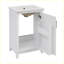 Petit meuble-lavabo moderne avec lavabo en céramique-105352953