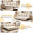 Odesser 89" 3-In-1 Sectional Modular Sleeper Sofa Bed-321201712