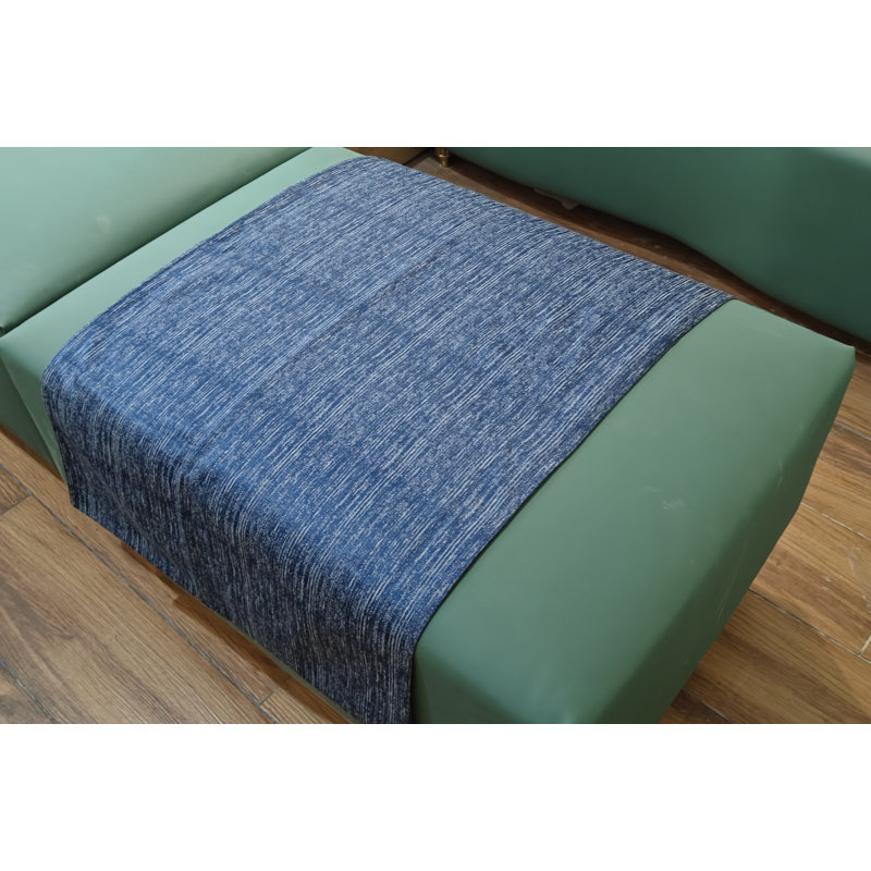 Chemin de lit décoratif fait à la main écologique, une couche, jacquard en poly coton 360 g / m², texturé uni uni, brun foncé, 20 po x 70 po, paquet de 1