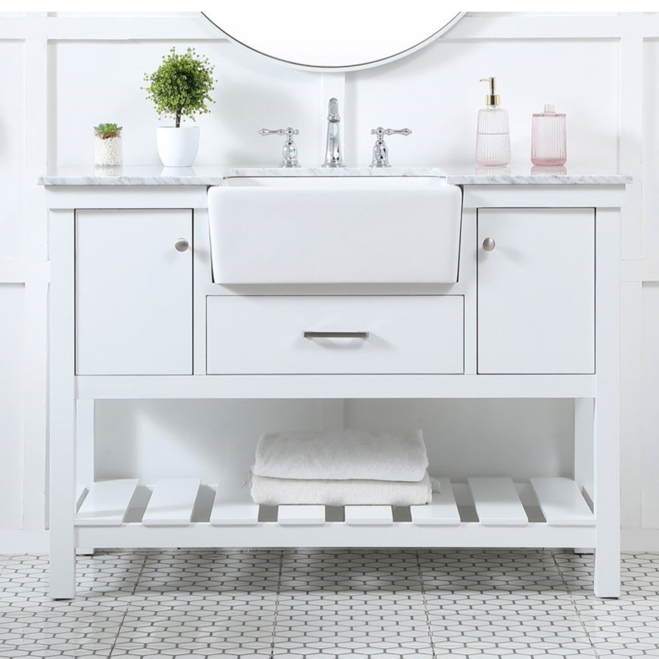 Pelaghia 48'' Single Bathroom Vanity, White