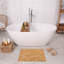 Tapis de salle de bain carré en bambou naturel-48167201