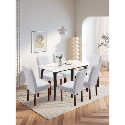 Housse de chaise de salle à manger, housse de chaise imperméable, ensemble de 6