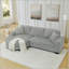 Canapé-lit modulaire rembourré en velours Corduroy-370274301