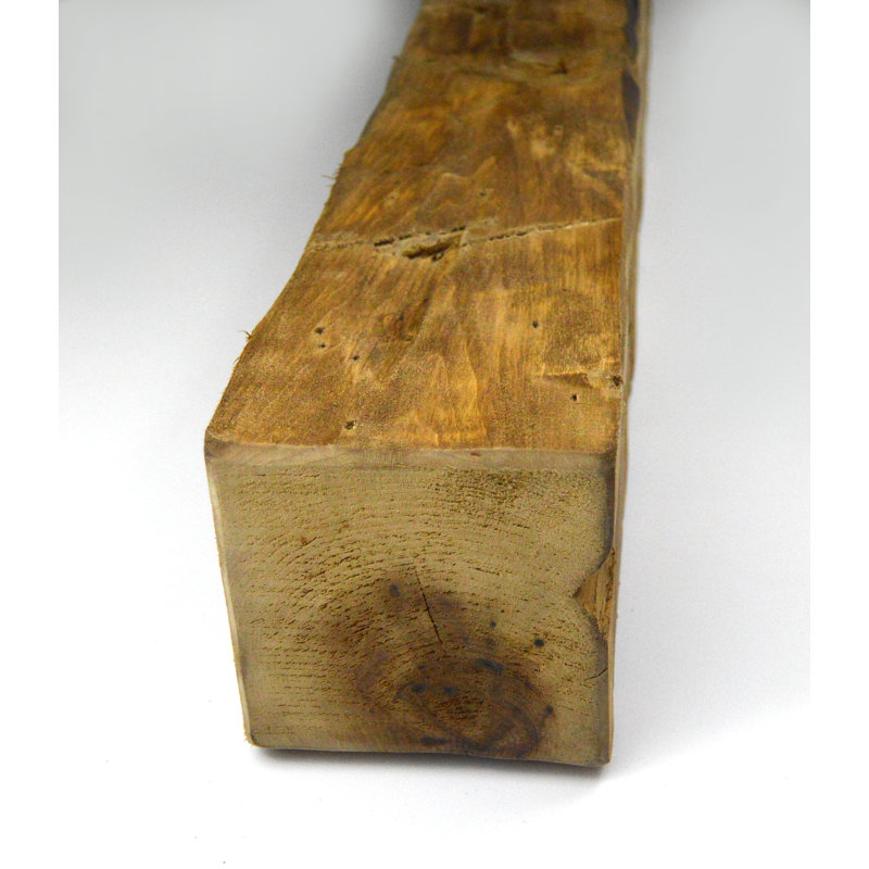 Wilson Barnwood Fireplace Shelf Mantel, Honey, 8" H x 60" W x 6" D