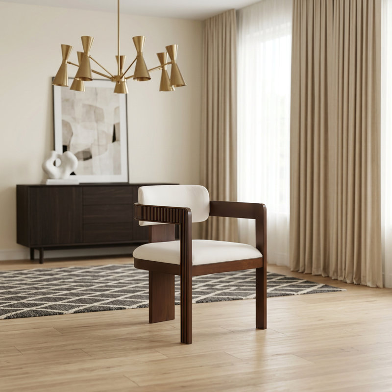 Chaise de salle à manger rembourrée (ensemble de 1)
