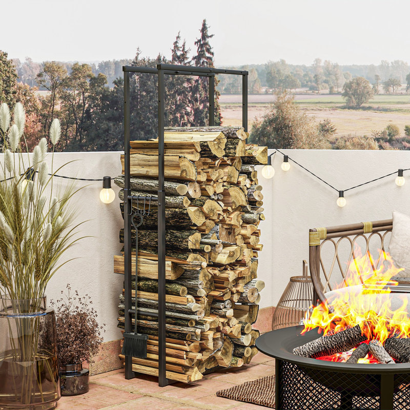 Camyria 65cm W Metal Log Rack
