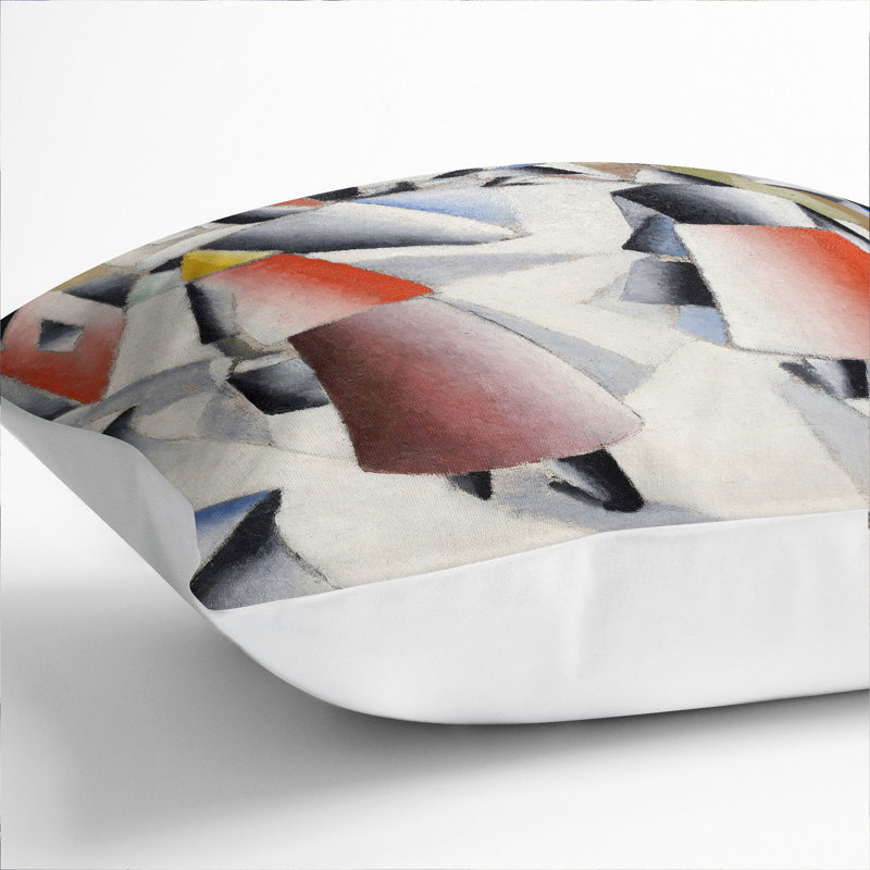 Village After Snowstorm Scatter Cushion, 40cm H x 40cm W x 15cm D, White