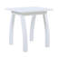 Weather - Table d'appoint en bois d'unité centrale blanche, d'une longueur de 19 pouces, stable pour les objets décoratifs avec une extrémité en bois d'une capacité de poids de 200 lb, convenant au lit et au couloir, facile à assembler