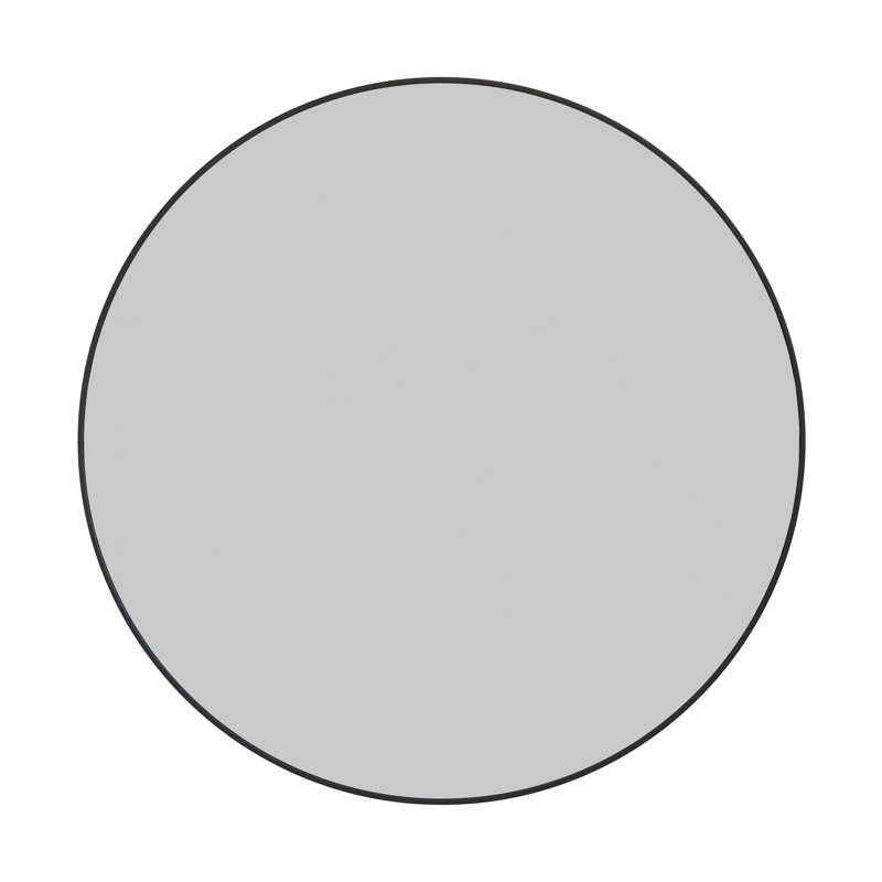 Miroir rond Leia, Noir, 36 po x 36 po