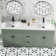 72" Integrated Double Sink Bathroom Vanity Top, Faucet and Drain