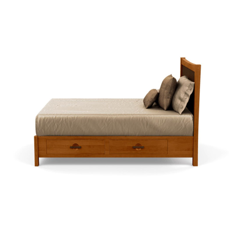 Berkeley Solid Wood Bed, King, Autumn Cherry, Conventional