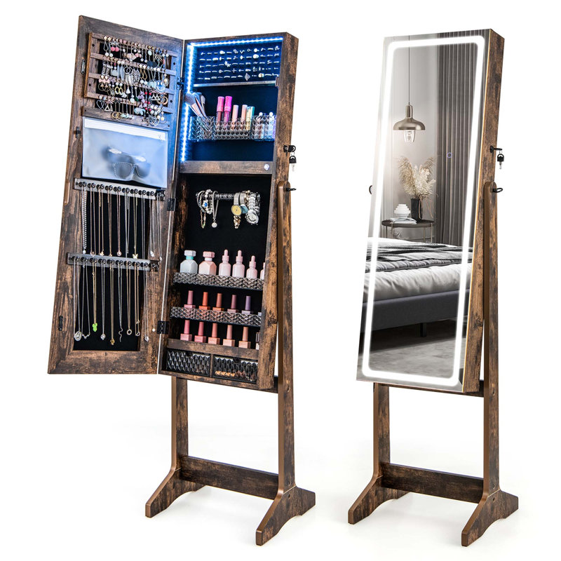 Armoire pour bijoux Gwena, Noyer