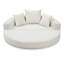 67L x 67W x 14.6H Inches Corduroy 1 Piece Beige Sofa