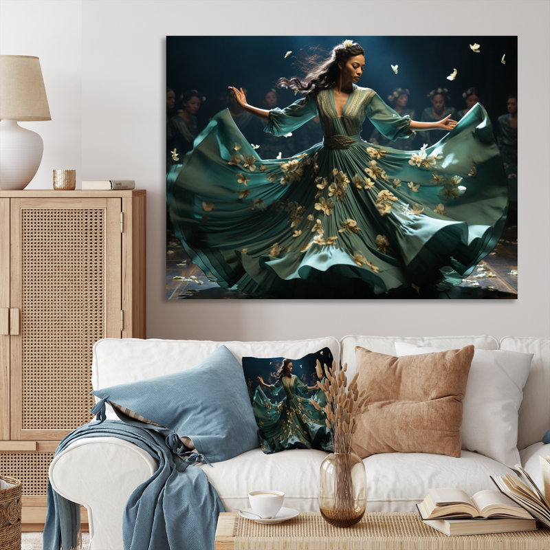 Elegant Rhythm Dancers II - imprimé, H 34 po x l 44 po x P 1,5 po, Toile tendue