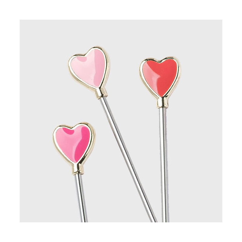 Heart swizzle sticks