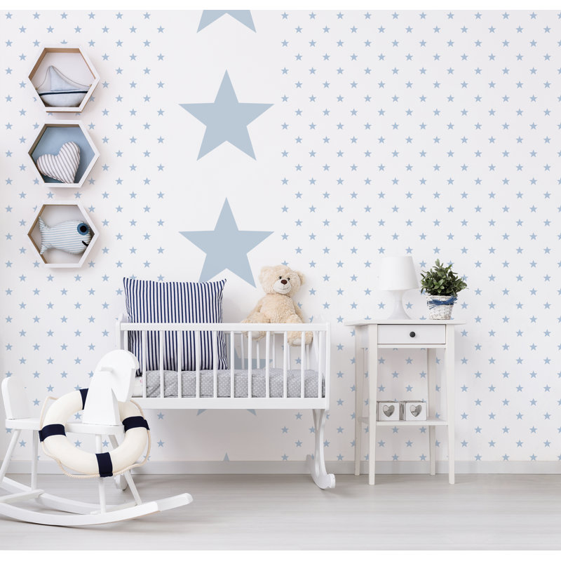 10m x 53cm Matte Wallpaper Roll, Sky Blue