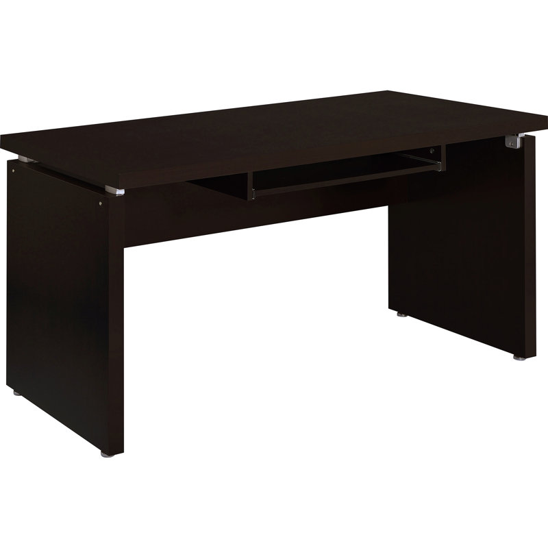 Bureau en L couleur cappuccino avec caisson mobile - Plateau clavier ergonomique, espace de travail optimisé