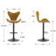 360° Swivel Upholstered Adjustable Height Bar Stools Counter Bar Stools with Sturdy Metal Frame -1932988437