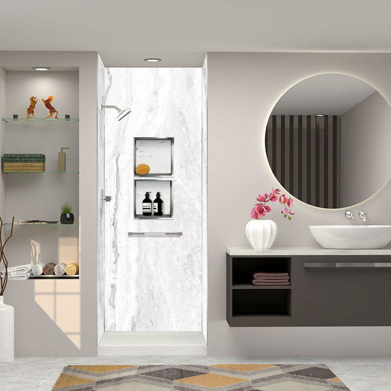 Ensemble de mur de douche Transolid Titan, H 96 po x l 36 po x P 36 po, Savane grise adoucie