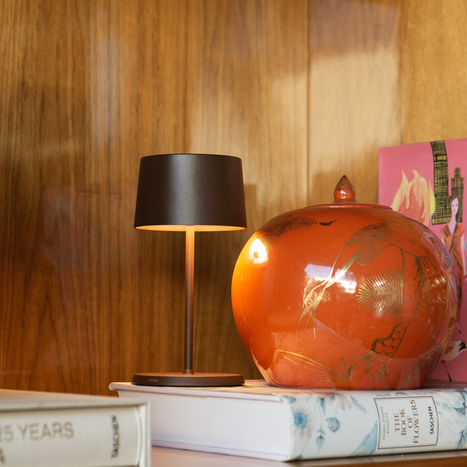 Olivia Pro Mini Table Lamp, Rust