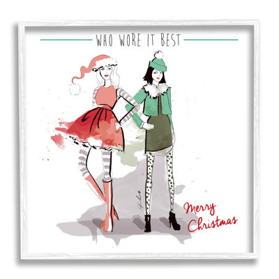 «Who Wore It Best Christmas Fashion» par Alison Petrie - impression sur bois
