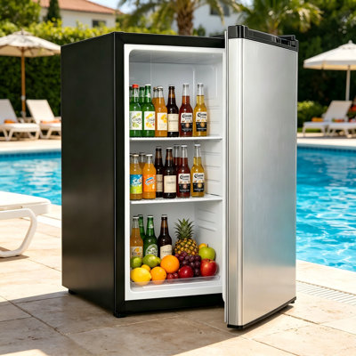 3.0 Cu.ft Upright Freezer With 7 Temp Control, 360° Deep Freezing & Reversible Door，garage Ready  Freezer With Leveling Legs, Black