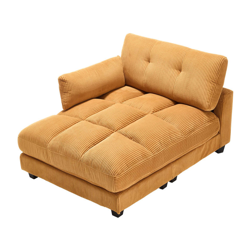 1 Seat Sleeper Sofa, Yellow