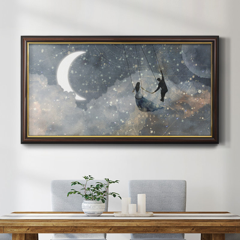 Celestial Love - Cadre photo unique, impression sur toile, H 25 po x l 45 po x P 1 po