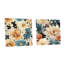 «Blue and Beige Coastal Tranquil Florals Collage Unveile», ensemble de 2 peintures murales en acrylique-450488844
