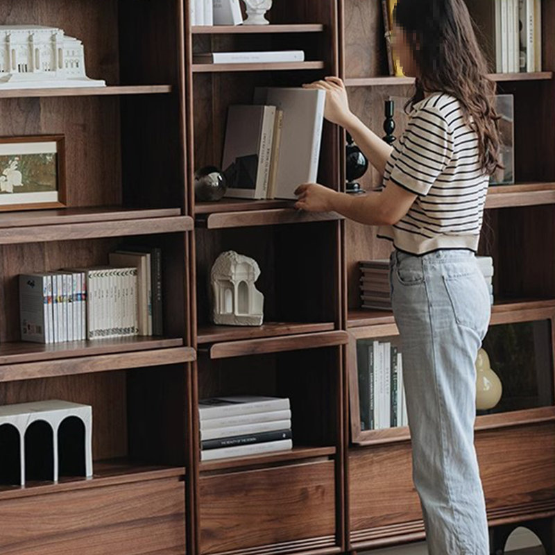 Bibliothèque de rangement style américain, (5 tablettes) H 79,92 po x l 19,69 po x P 11,81 po