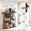 Console Chic avec tablettes en chêne rustique
