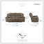 Ensemble 2 pièces de fauteuil inclinable manuel en microfibre Hamisi