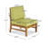 Allieana Modern Acacia Wood 6-Piece Outdoor Sectional Seating Group with Water-Repellent Cushions and Modular Latch Design-1309158839
