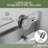 Single Sliding Frameless Shower Door 56" - 60" W x 76" H with with SGCC Thick Tampered Glass, Soft-Close, Explosion-Proof Film, Brushed Nickel -88137687