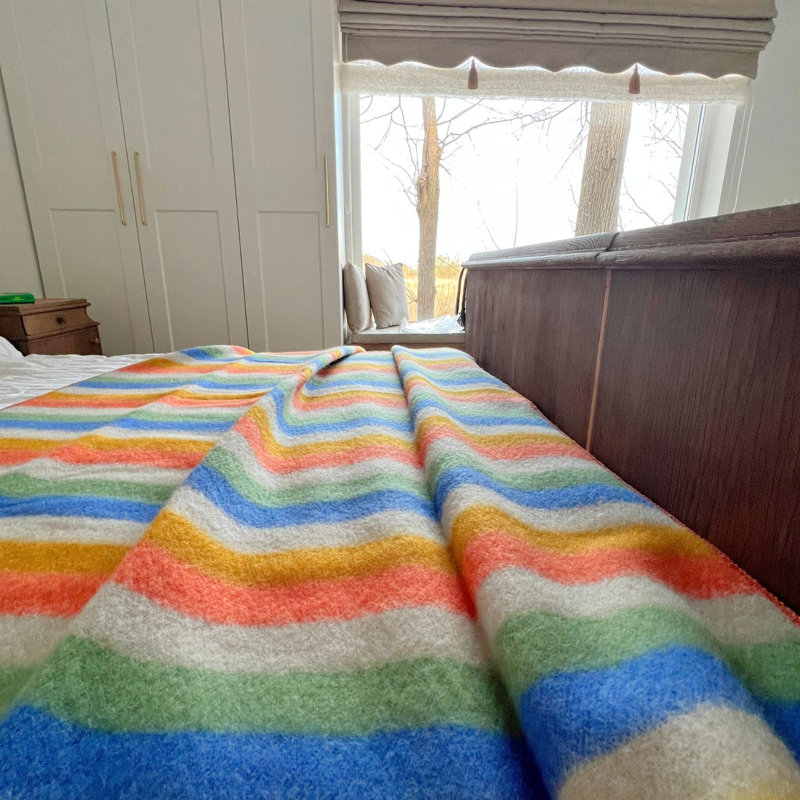 Coastal Stripe Wool Blanket
