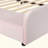 Upholstered Grounded Bed, Mother & Child Bed With Bedside Desk And Little Round Stool, Velvet-536502226-536502225