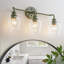 Luminaire de salle de bain moderne à 3 lumières à intensité variable vert menthe pour salle de bain Albern