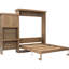 Lit escamotable avec tablettes de rangement et décoration à persiennes-1874399747