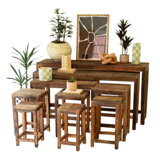 64'' Solid Wood Console Table