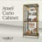 Ansel Curio Display Cabinet, Iron Leg Base, Two-Way Sliding Locking Door, LED Lighting