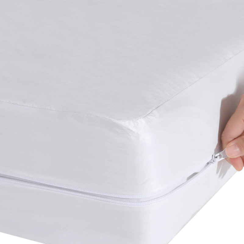 12" Deep - Waterproof Fabric Mattress Cover Protector With Zipper, Queen
