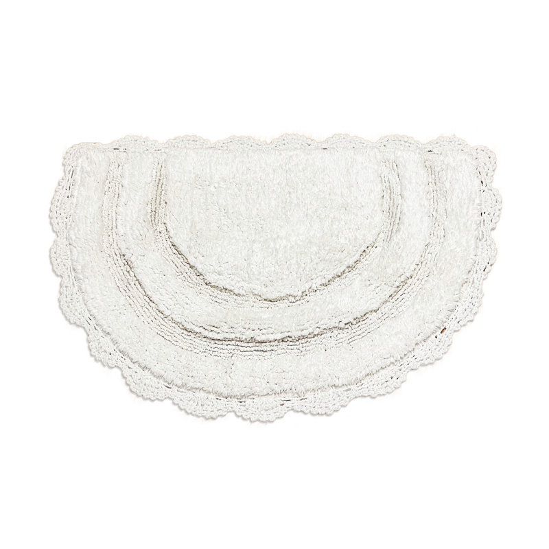 Tapis pour salle de bain Crouseville, Blanc