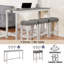 Ensemble de 4 tables de bar, 59 po avec 3 tabourets rembourrés