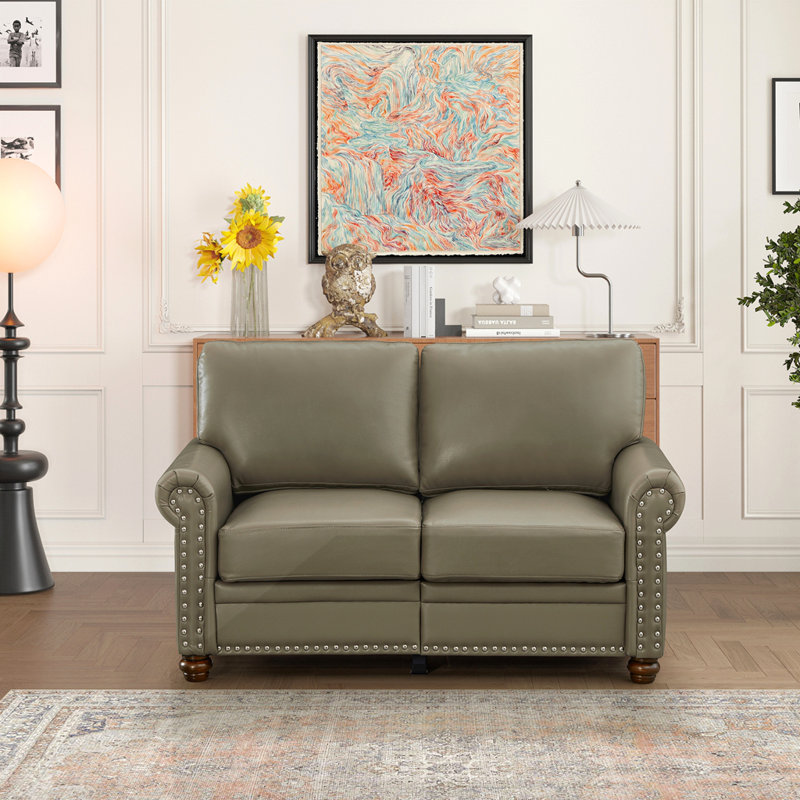 Fauteuil de salon en similicuir taupe
