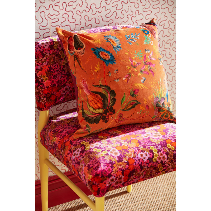 Wonderland Floral Fabric, Amber/Lapis/Ruby