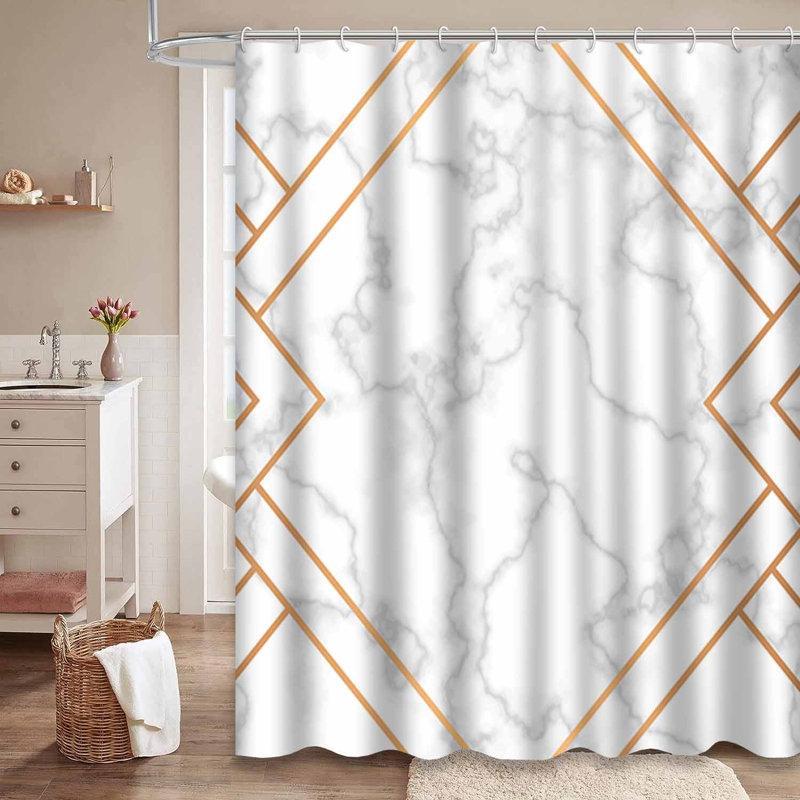Rideau de douche Marble, L 72 po x l 84 po