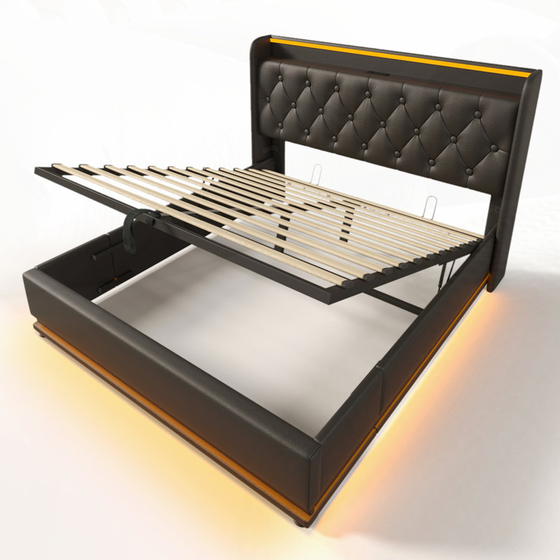 Lit double tapissier, Complète