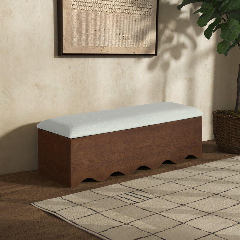 Banc de rangement Roseandrea, Noyer