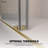 Catalyst 56"- 61" W x 66" H Double Sliding Frameless Shower Tub Door in Brushed Gold with 3/8" Clear Glass-96391538