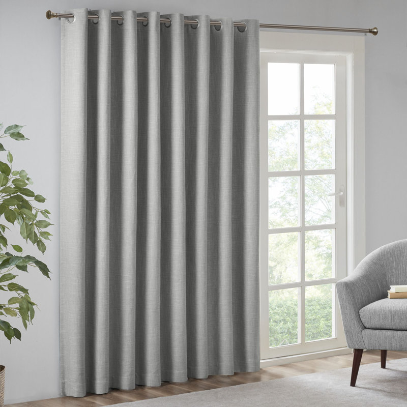 Rideau simple occultant avec œillets Maya, Gris, L 100 po x L 84 po